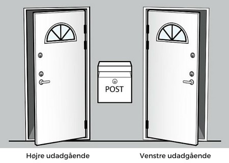 Udadgående dør